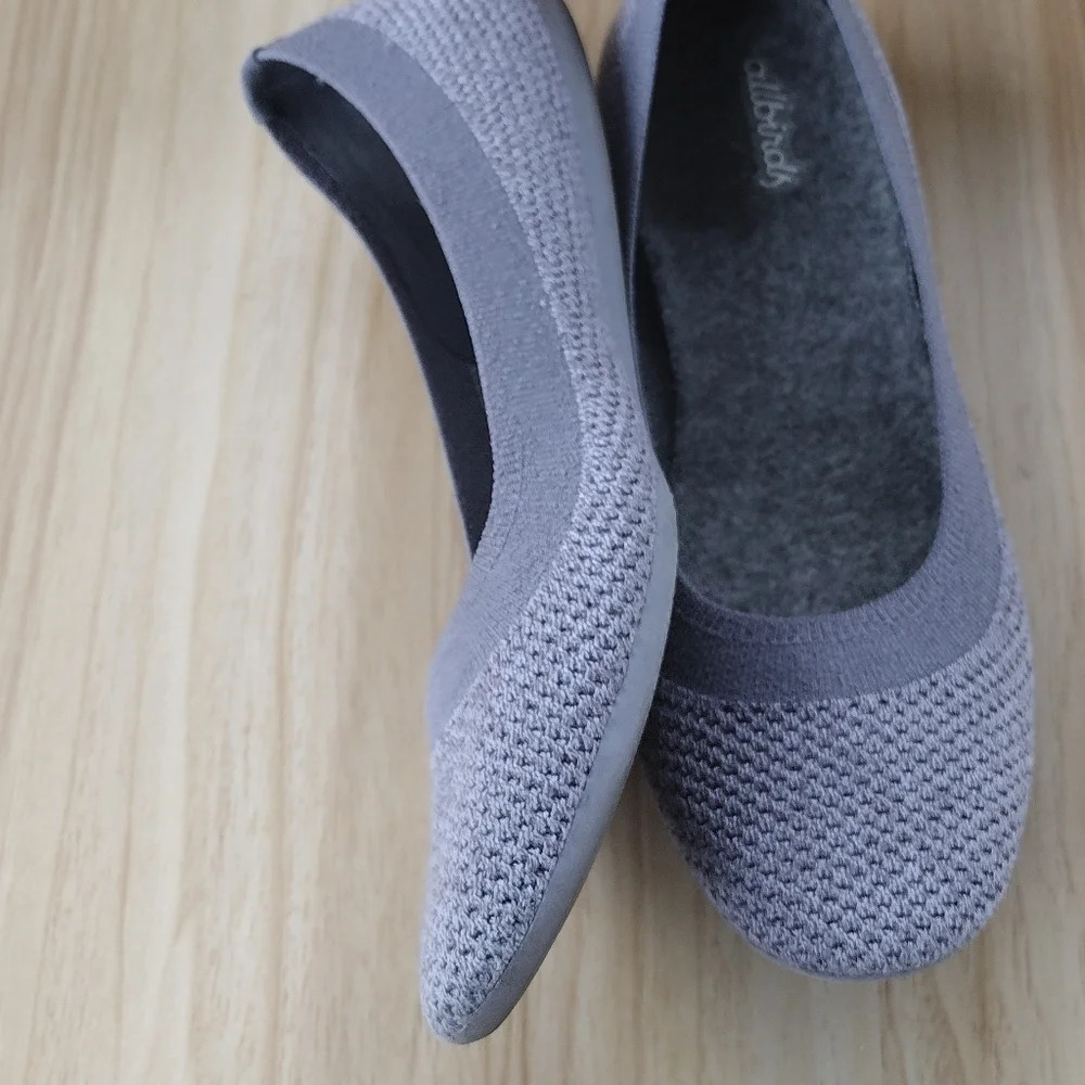 Allbirds Gray Tree Breezers Ballet Flats Size 8.5 - Picture 2 of 4